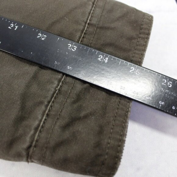 Wrangler Canvas Sherpa Lined Barn Chore Work Jacket Mens 2XL Olive Double Elbow - Picture 10 of 16